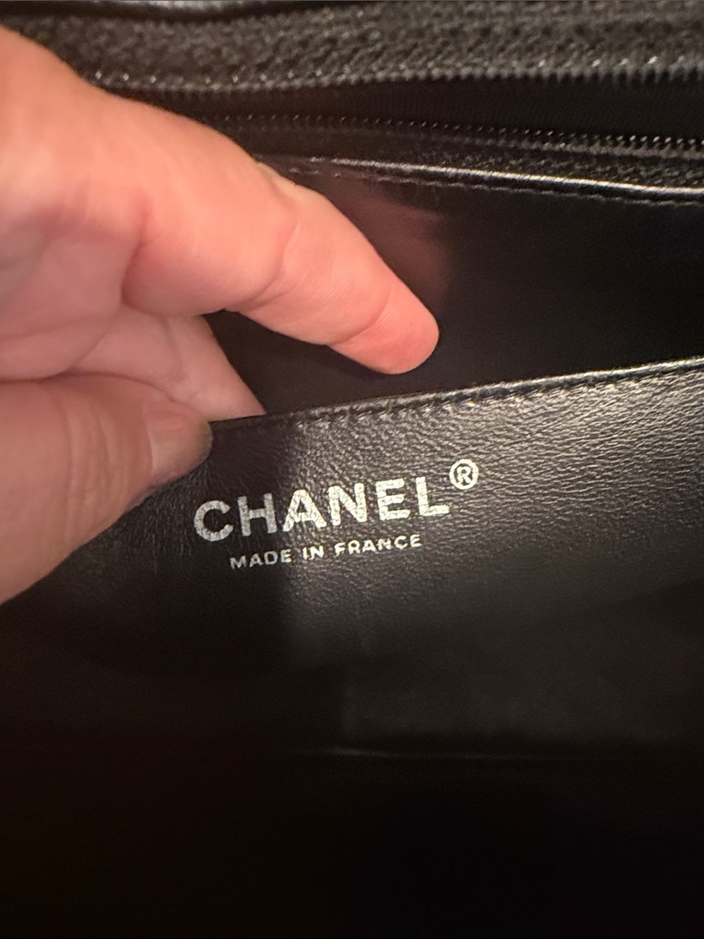 Pre-Loved CHANEL Black Caviar Leather Jumbo Single Flap with Silver Hardware - Picture 15 of 16